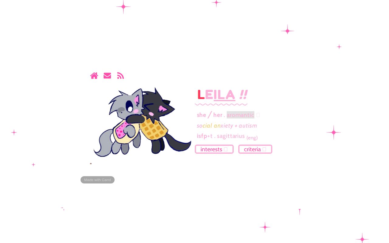 Carrd profile picture for @adelaide